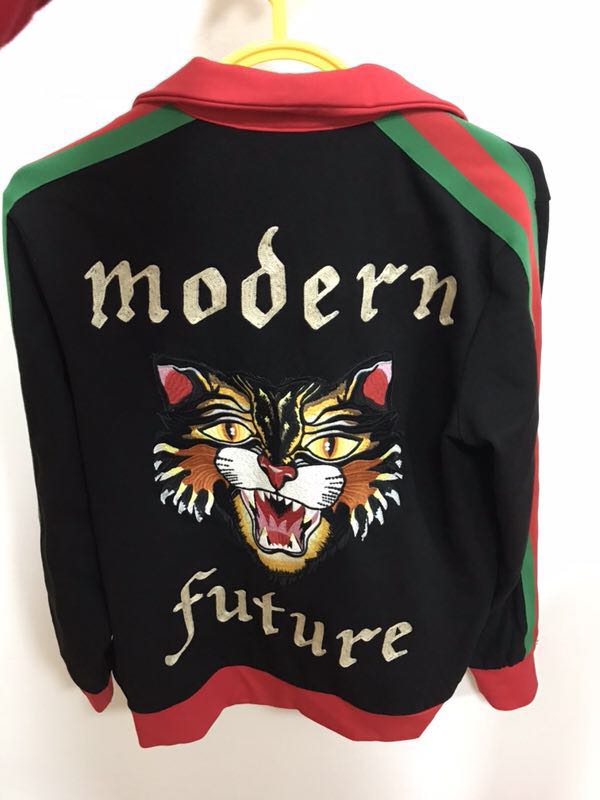 women's jacket with tiger pattern back